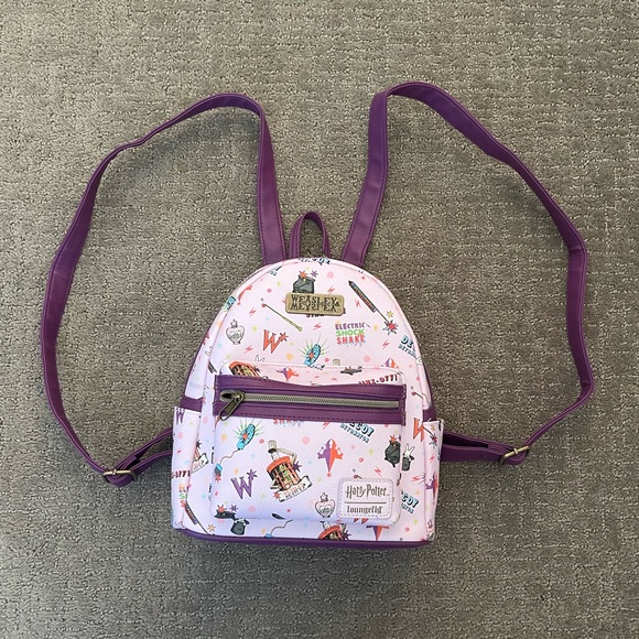 Loungefly Harry Potter Weasley Wizard Weezes Purple Backpack - Picture 1 of 6